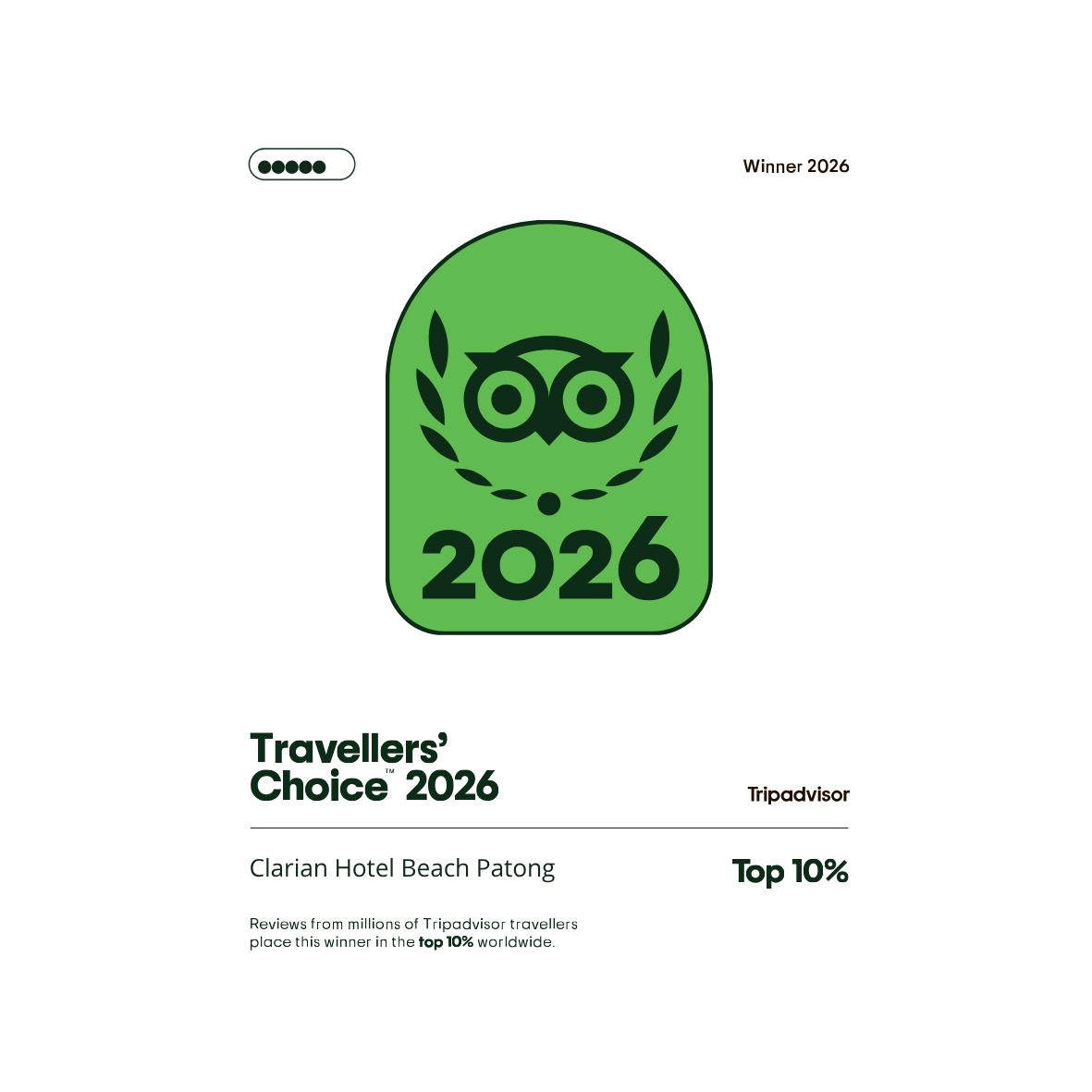 Tripadvisor Travellers’ Choice Award 2026